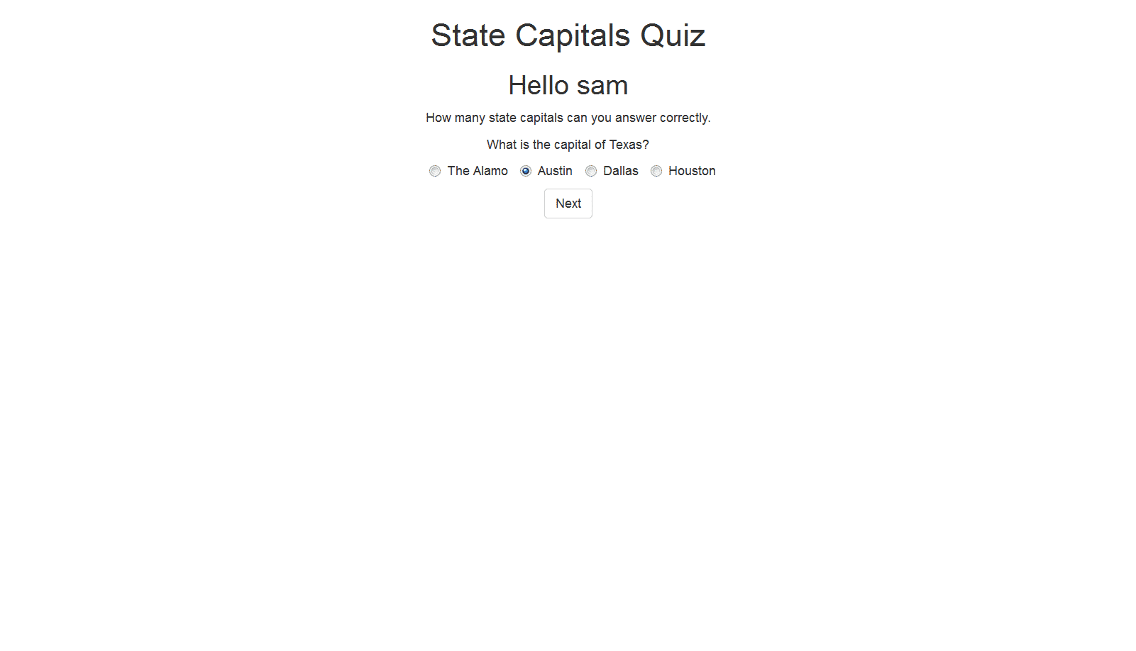state capital quiz questions