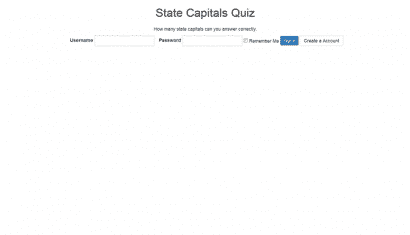 JavaScript State Capital Quiz Github Demonstration