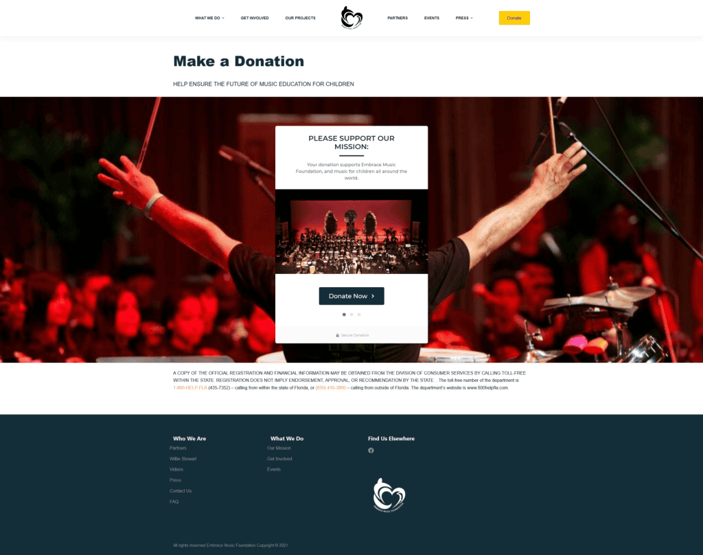Make a Donation - Embrace Music Foundation