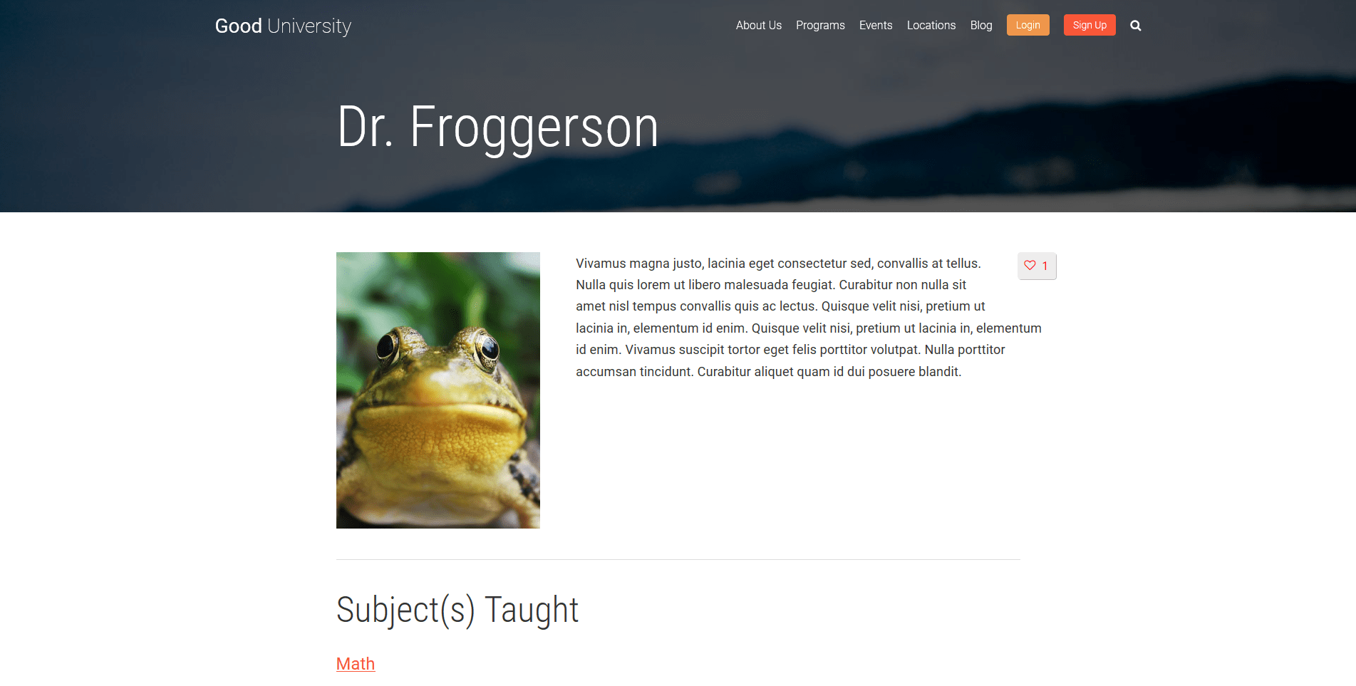 professor page