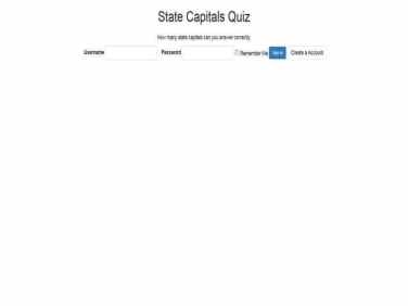 JavaScript State Capital Quiz Github Demonstration